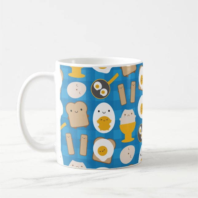 Caneca De Café Ovos de Kawaii para o pequeno almoço (Esquerda)