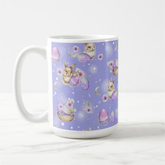 CANECA DE CAFÉ OVOS DE PÁSCOA ADORÁVEIS E COELHO