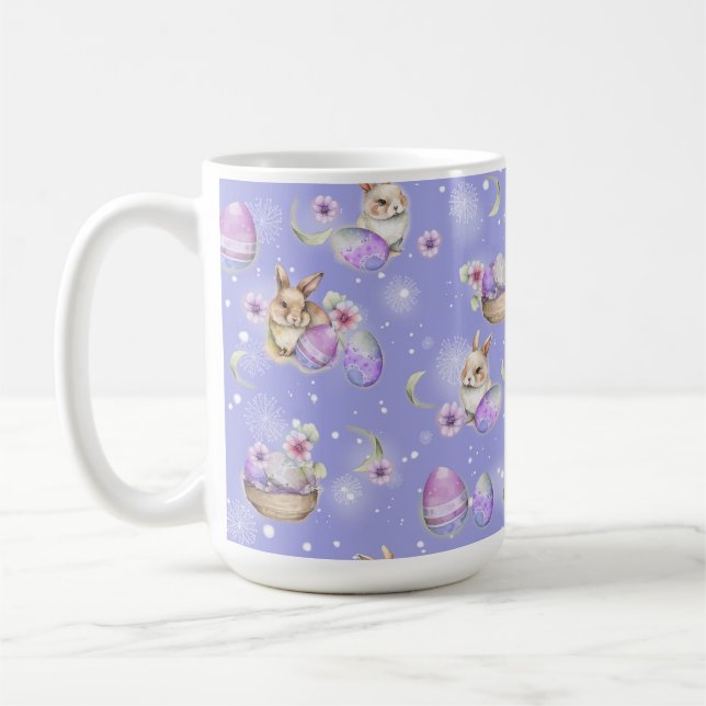 CANECA DE CAFÉ OVOS DE PÁSCOA ADORÁVEIS E COELHO (Esquerda)