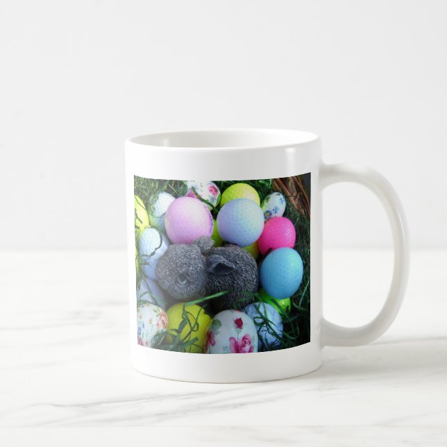 Caneca De Café Ovos de Páscoa, Bolas de Golfe de Coelho (Direita)