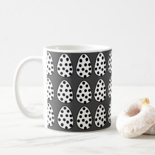 Caneca De Café Ovos de Páscoa Bolinhas Feliz Páscoa Padrão