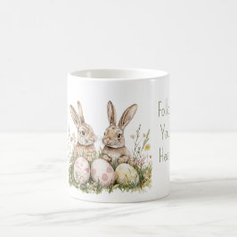 Caneca De Café Ovos de Páscoa de Coelhinhos