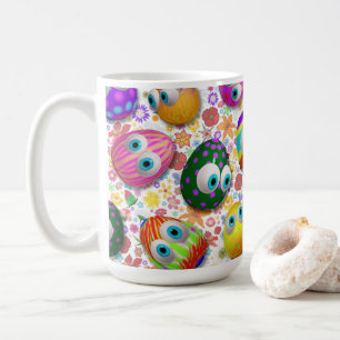 Caneca De Café Ovos de Páscoa de desenho animado fofos e engraçad
