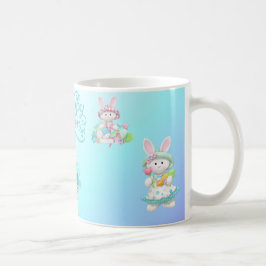 Caneca De Café Ovos de Páscoa de Pastel e Mug de Coelho