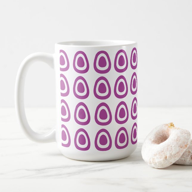 Caneca De Café Ovos de Páscoa Roxos de Páscoa (Com Donut)