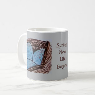 Caneca De Café Ovos de Pássaros - A Primavera Começa uma Nova Vid