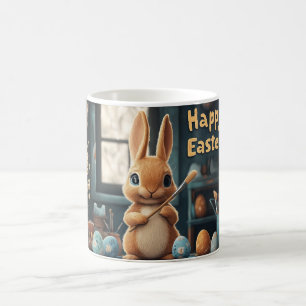 Caneca De Café Ovos De Pintura De Coelhinhos De Páscoa Bonitos: A