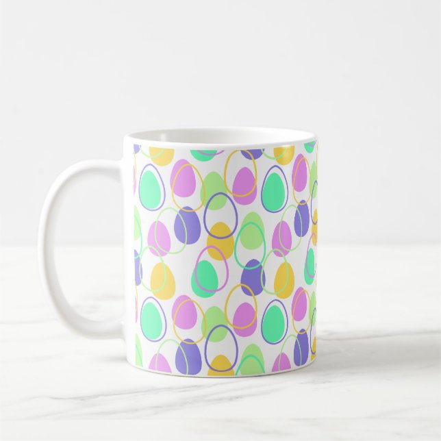 Caneca De Café Ovos e contornos de Páscoa (Esquerda)