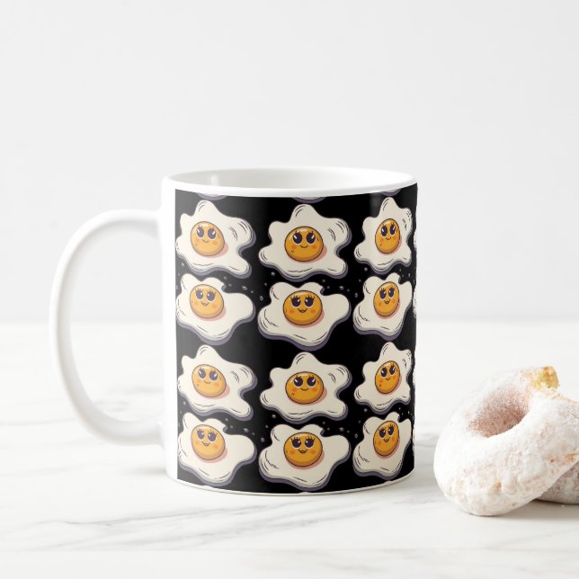 Caneca De Café Ovos Fresados (Com Donut)