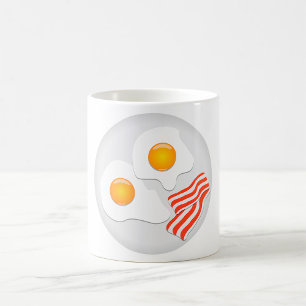 Caneca De Café Ovos Fresados E Caneca Café Da Bacon