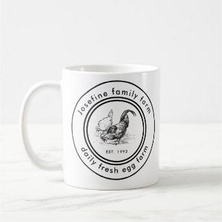 Caneca De Café Ovos Frescos da Fazenda Galinheiro Fazenda Rústica