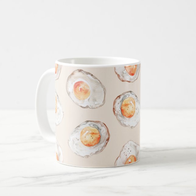 Caneca De Café Ovos Fritos (Frente Esquerda)