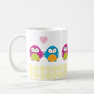 Caneca De Café OWL AMOR: garota brilhante + menino