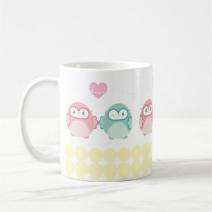 Caneca De Café OWL AMOR: "Moça mole + menino"