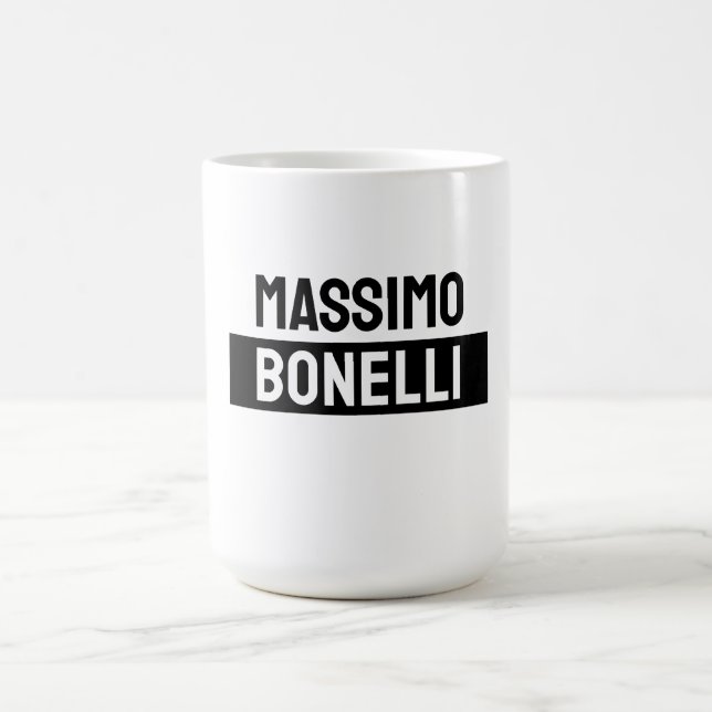 Caneca De Café Own Name Minimalist Modern Plain Black White (Centro)