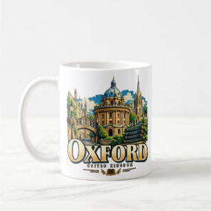 Caneca De Café Oxford Antigo Reino Unido Viagem Arte Marco