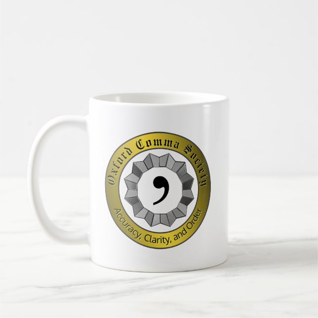 Caneca De Café Oxford Comma Society (Esquerda)