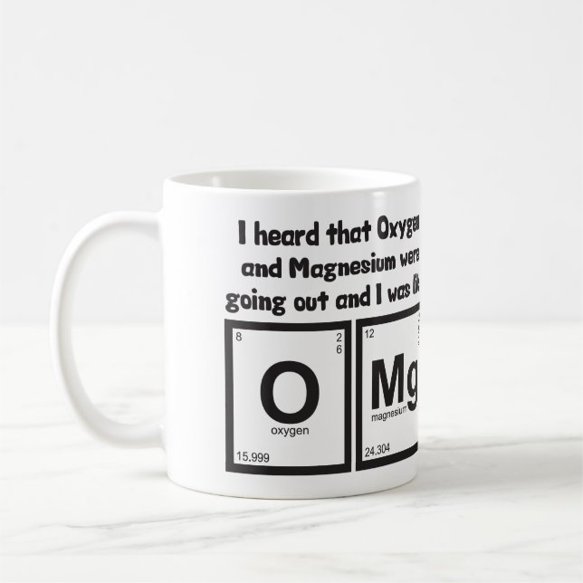 Caneca De Café Oxigênio E Magnésio OMG (Esquerda)