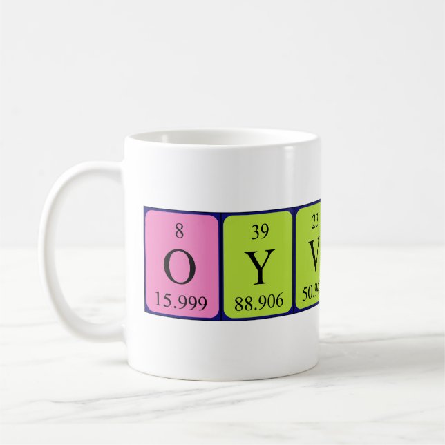 Caneca De Café Øyvind nome da mesa periódica mug (Esquerda)
