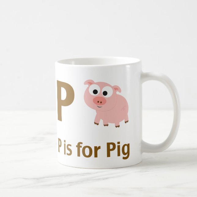 Caneca De Café P é para Porcos (Direita)
