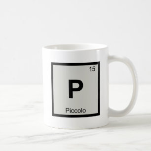 Caneca De Café P - Piccolo Music Chemistry Símbolo Periódico de