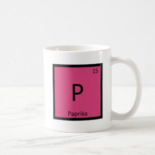 Caneca De Café P - Pimenta Química Símbolo da Tabela Periódica