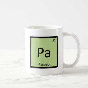 Caneca De Café Pa - Tabela Periódica Química de Legumes Pastinaca