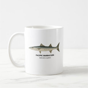 Caneca De Café Pacific Barracuda - Animais Marinhos da Califórnia