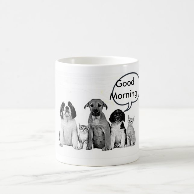 CANECA DE CAFÉ PACOTE DE CÃES CAFÉ/TEA MUG DIZ BOA MANHÃ (Centro)