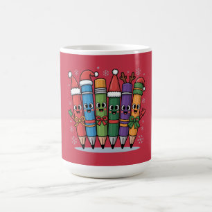 Caneca De Café Pacote de Lápis Kawaii Alegria de Fim de Ano - Des