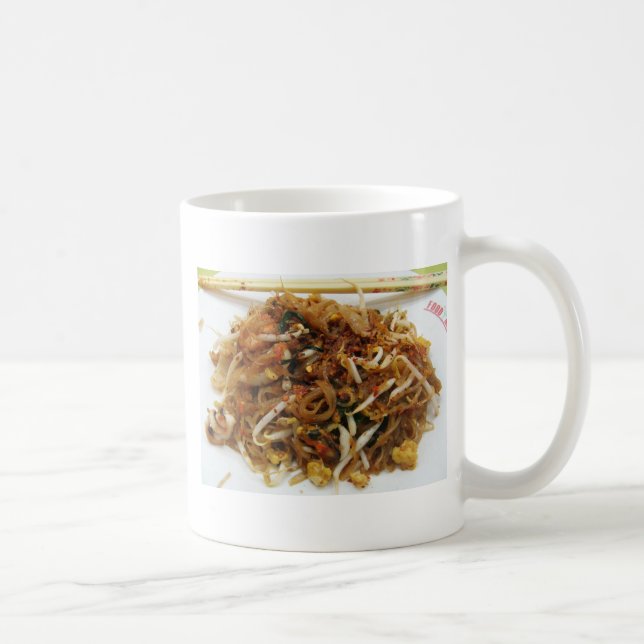 Caneca De Café Pad Thai [ผั ด ไ ท ย] Comida de Rua Tailândia (Direita)