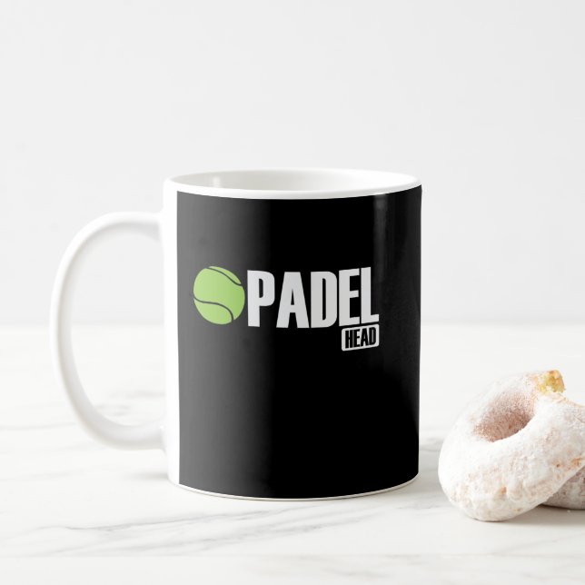 Caneca De Café Padel Head Tênis Sport und Ball (Com Donut)