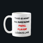 Caneca De Café padel player, incrível Mug<br><div class="desc">padel player</div>