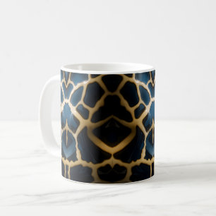 Caneca De Café Padrão abstrato Azul