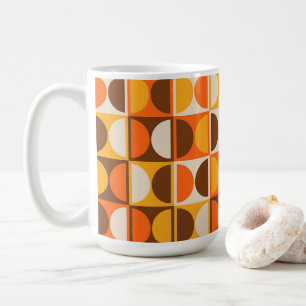 Caneca De Café Padrão Abstrato Geométrico Moderno de Meados do Sé