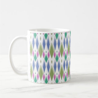Caneca De Café Padrão abstrato geométrico simples multicolorido