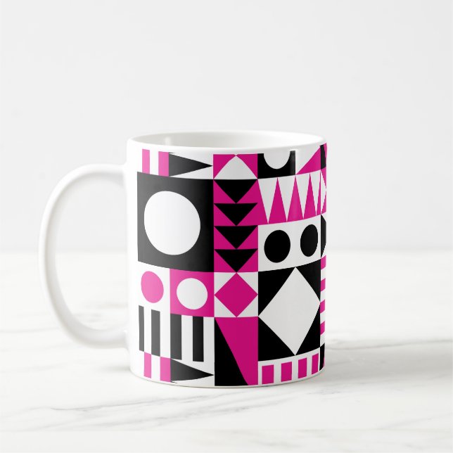 Caneca De Café Padrão abstrato moderno do século médio. (Esquerda)