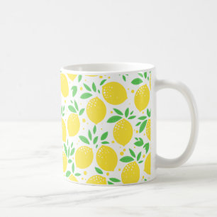 Caneca De Café Padrão Amarelo de Pomada de Fruta de Limão Citrus