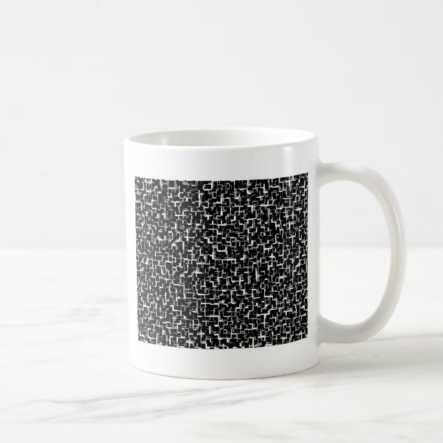 Caneca De Café Padrão Amarelo Preto da Camo Digital (Direita)
