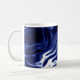 Caneca De Café Padrão azul espiralado