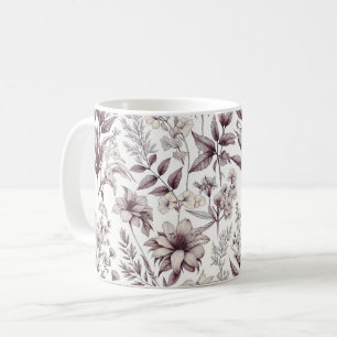 Caneca De Café Padrão Botânico