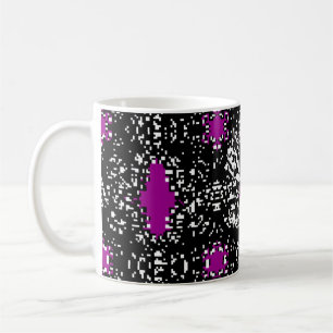 Caneca De Café Padrão branco clássico oriental sem costura. Vinta