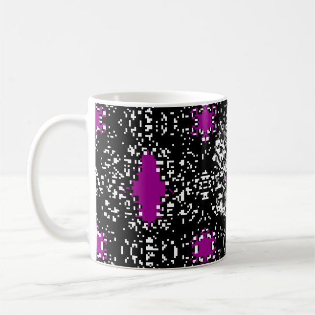 Caneca De Café Padrão branco clássico oriental sem costura. Vinta (Esquerda)