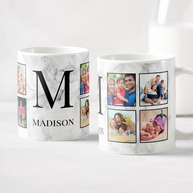 Caneca De Café Padrão Branco da Pedra Marble (Criador carregado)