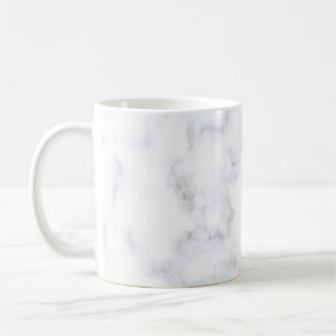 Caneca De Café Padrão branco de textura mármore