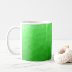 Caneca De Café Padrão brilhante de malha geométrica verde-claro