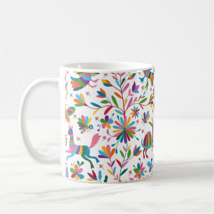 Caneca De Café Padrão Brilhante do estilo Otomi mexicano