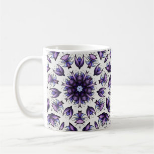 Caneca De Café Padrão caleidoscópico de Mandala Abstrato