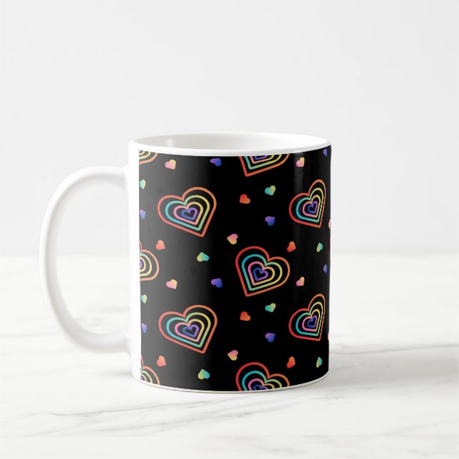 Caneca De Café padrão cardíaco de gradação (Esquerda)