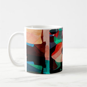 Caneca De Café Padrão clássico de tinta de textura geométrica